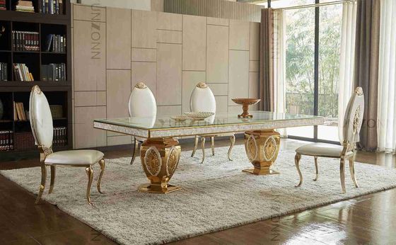 Buon prezzo Tavolo da pranzo nobile di lusso del modello delle Tabelle di banchetto di nozze dell'atmosfera con 10-12 Seaters in linea