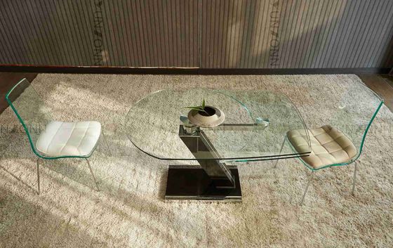 Buon prezzo Tavolo da pranzo superiore girante di forma irregolare Extensional salvo spazio per sala da pranzo in linea