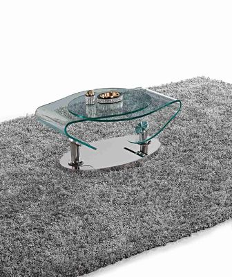 Prezzo buono OEM laterale di filatura di vetro della Tabella del caffè della base di acciaio inossidabile della Tabella in linea