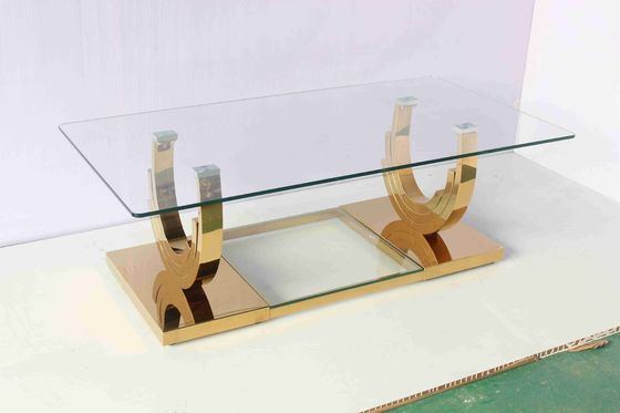 Buon prezzo La base a forma di U dell'oro del Ti un tavolino da salotto di 2 pezzi ha messo la mobilia domestica del salone in linea