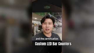 Banconi bar LED personalizzati dal design rosa